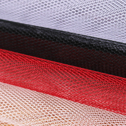 1meter Hard Net Fabric Classic Honeycomb Mesh Fabric Multifunction For Wedding dress Knit Lining Apparel Cloth High quality ► Photo 1/6