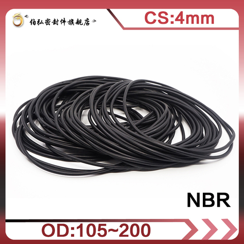 Nitrile Rubber O-Ring 1PC/lot NBR Sealing CS 4mm OD105/180/200mm O-Ring Seal Gasket Ring ► Photo 1/5