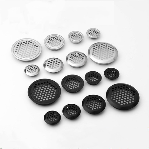 10pcs Round cabinet Air duct Vent Dia.19mm-53mm Steel Louver Mesh Hole plug decoration cover Wardrobe grille ventilation systems ► Photo 1/3