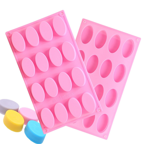 16 Cavity Oval Shape Chocolate Silicone Mold Ice Sweet Candy Jelly Mould DIY Fondant Cake Molds Food Grade Silicone Crafts ► Photo 1/6