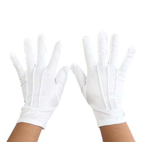 White cotton gloves can wash your hands to prevent thin male cotton thread sleeveless round neck ► Photo 1/6
