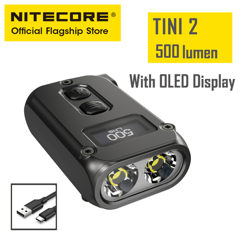 NITEOCRE TINI2 miniature portable keychain lamp dual-core OLED EDC portable flashlight APC Sleep Technology With Li-ion Battery ► Photo 1/4