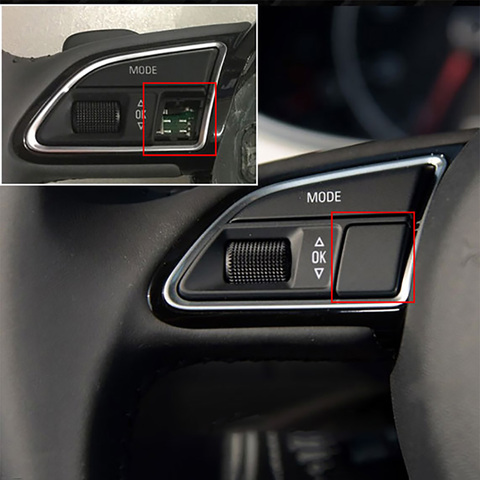 For Audi A4L Q5 Steering Wheel Button Fake Cover Multifunctional Decorative Cover Small Square Cover Keypad ► Photo 1/5