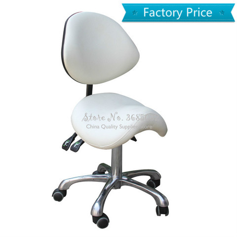 NEW Standard Dental Mobile Chair Saddle Doctor's Stool PU Leather Dentist Chair Spa Rolling Stool with Back Support for Beauty ► Photo 1/6