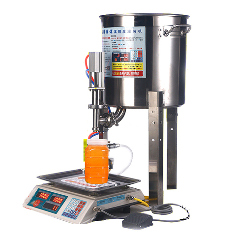 Automatic Weighing 50g~2500g Honey Cooking Oil Beverage Small Bottle Weighing Filling Machine with Precision Weight Sensor ► Photo 1/6