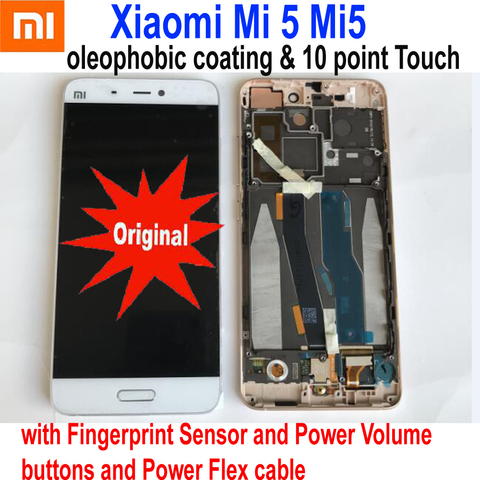 Original New Best Glass Sensor For Xiaomi Mi 5 Mi5 Note 2 Note3 LCD Display Touch Screen Digitizer Assembly with Frame Pantalla ► Photo 1/3