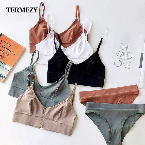 TERMEZY 2022 New Women Fashion Cotton Lingerie Wireless Bras For Women Push  Up Bra Set comfortable Sexy Underwear Free Shipping - Price history &  Review, AliExpress Seller - TERMEZY Official Store