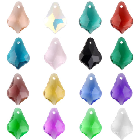 30pcs/lot Lampwork Glass Petal Beads 11x16mm Crystal Leaf Bead Eearing Charm Pendant For DIY Making Necklace Jewelry Accessories ► Photo 1/5