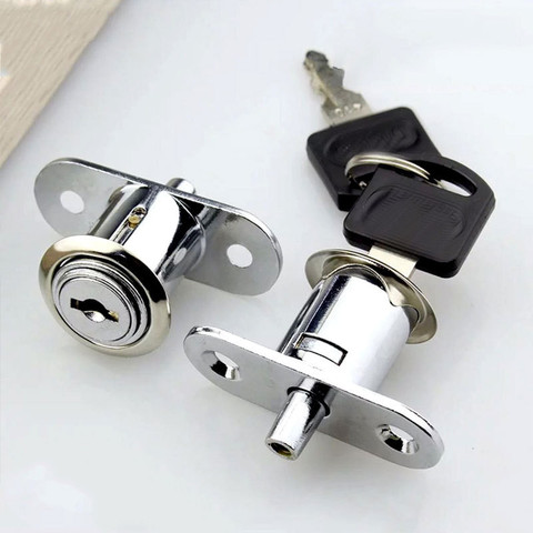 Useful Cam Cylinder Locks 23/32mm tongue door bolt latch wooden Cabinet wardrobe Sliding door With key alloy Furniture Hardware ► Photo 1/6