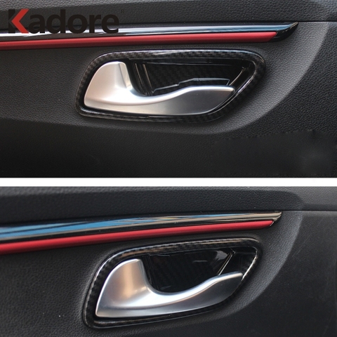 For Kia Rio 4 X-line 2022 Carbon Fiber Interior Door Handle Cover Trims Protection Sticker Accessories  Car Styling ► Photo 1/6