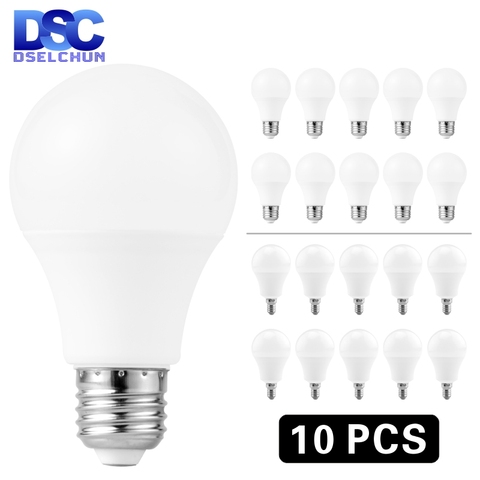 10pcs/lot E27 E14 LED Bulb Lamps 3W 6W 9W 12W 15W 18W 20W Lampada LED Light Bulb AC 220V-240V Bombilla Spotlight Cold/Warm White ► Photo 1/6