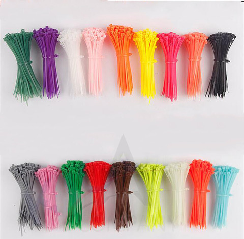 100pcsd Self-locking Nylon Cable Ties 18 color Plastic Zip Tie  wire binding wrap straps   3*100 ► Photo 1/6