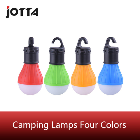 Portable outdoor Hanging 3LED Camping Lantern Soft Light LED Camp Lights Bulb Lamp For Camping Tent Fishing 4 Colors AAA Battery ► Photo 1/6