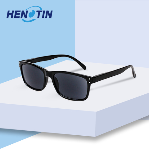 Henotin Reading Glasses men and women Retro  Spring Hinge rectangular frames Quality eyeglasses include sun readers ► Photo 1/6