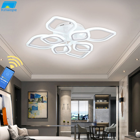 Modern Minimalist Ceiling Lamp Living Room Bedroom Dining Room LED Chandelier White Kinwope Wrought Iron Household Ceiling Lamp ► Photo 1/6