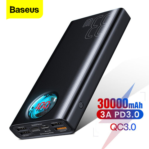 30000mAh Power Bank USB C 30000 mah Powerbank Fast Charge For