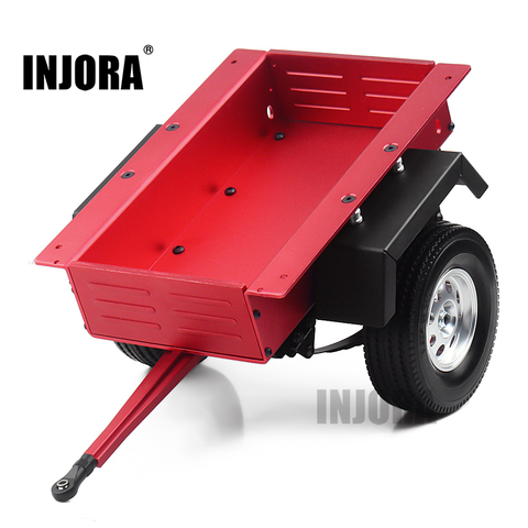 INJORA Metal Leaf Spring Trailer Car for 1/10 Scale RC Crawler Car Axial SCX10 90046 Traxxas TRX4 TRX6 Tamiya Redcat ► Photo 1/6