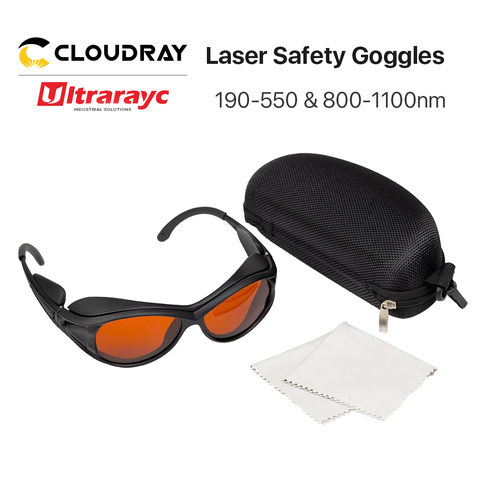 Ultrarayc UV & Green Laser Safety Goggles Small Size Type A 190-550nm & 800-1100nm Shield Protective Glasses Protection Eyewear ► Photo 1/5
