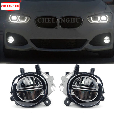 2pcs x Car Front LED Fog Light Fog Lamp DRL Driving Lamp For BMW F20 F21 F22  F23 F30 F31 F34 GT F35 LCI With LED Bulds ► Photo 1/6