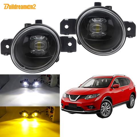 Fog Light Assembly For Nissan X-Trail T32 2014 2015 2016 Car H11 Front Bumper LED Lens Fog Lamp DRL 30W 8000LM 12V ► Photo 1/1