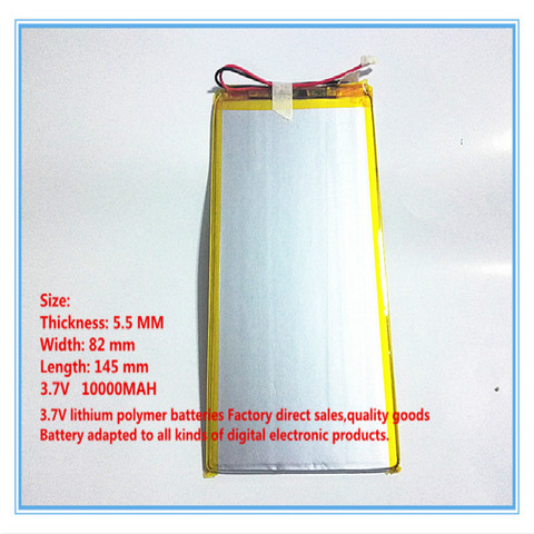 Free shipping 3.7 V 10000 mah tablet battery brand tablet gm lithium polymer battery 5582145 ► Photo 1/2