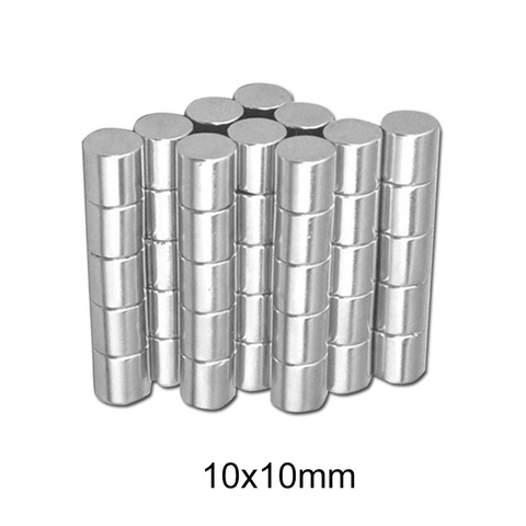 5/10/20/30/50/60pcs 10x10 mm Rare Earth Magnets Dia 10x10mm Round disc Magnet 10mmx10mm Permanent Neodymium Magnet 10*10 ► Photo 1/6