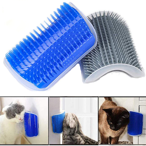 Pet Products For Cats Brush Corner Cat Massage Self Groomer Comb Brush With Catnip Cat rubs the face a tickling comb ► Photo 1/6