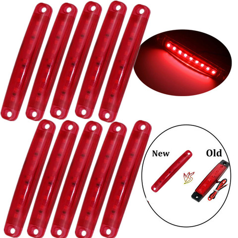 10pcs Red 9LED Bus Truck Trailer Truck 24V LED Lights Side Marker Light Waterproof LED Light Tail Indicator Parking Light ► Photo 1/5