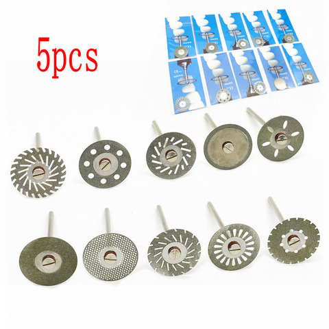 5pc/set Dental Ultra-thin Double Sided Sand Porcelain Diamond Cutting Disc with Mandrel Diamond Disc  Dentistry Polishing Tools ► Photo 1/6