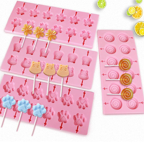Biscuit Molds Kitchen Baking Gadget  Candy Ice Cookie Mould Silicone Food Grade Chocolate Lollipop Molds without rod ► Photo 1/6