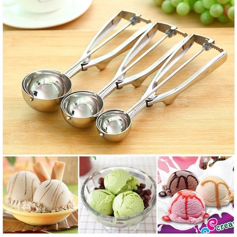 Stainless Steel bing ji ling shao Ice Cream Spoon Ice-Cream Spoon Melon Baller shui guo shao Popsickle Stick Tableware ► Photo 1/5