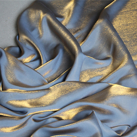 Mercerized Cotton Silk Satin Fabric Gray Gradient Color DIY Kungfu Suit Cheongsam Bridal Evening Dress Designer Fabric 50*145cm ► Photo 1/4