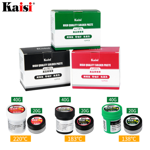 Kaisi High Quality Lead-free solder paste SMT maintenance soldering tin for iPhone BGA 138 183 220 degrees environmental CPU tin ► Photo 1/6