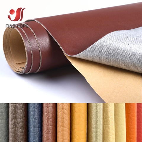 A4 A5 40*120cm Litchi Pattern Back Stick Faux PU Leather Fabric Repair Patch Sticker For Sofa Car Bag DIY Craft ► Photo 1/6