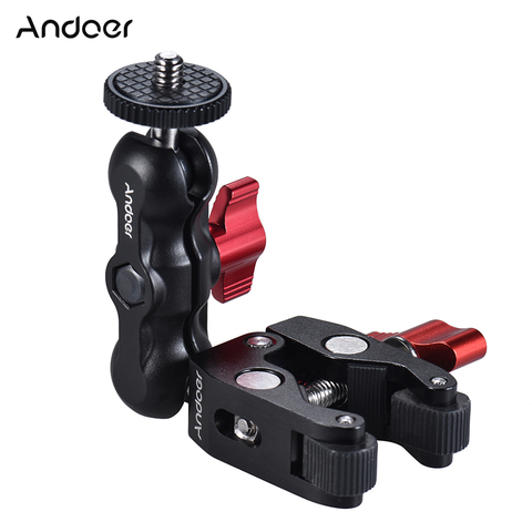 Multi-function Ball Mount Clamp Ball Head Clamp Magic Arm Super Clamp w/ 1/4