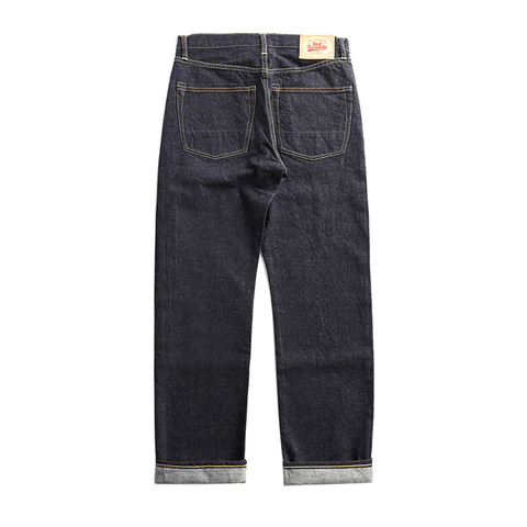 47501-0002 size 28-42 vintage 14 oz raw indigo selvage stylish trousers mens casual raw denim jean pants ► Photo 1/6