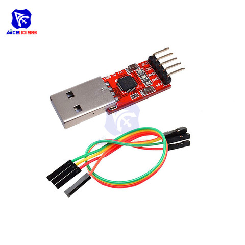diymore CP2102 USB to UART TTL Serial STC  Module PL2303 Super Brush Line for Arduino with 4 Pin Dupont Jumper Wire ► Photo 1/6