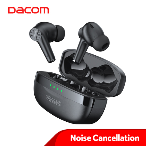 DACOM TinyPods ENC Noise Cancellation Earphones TWS Bluetooth 5.0 Earbuds Bass True Wireless Stereo Headphones AAC Type-C ► Photo 1/6