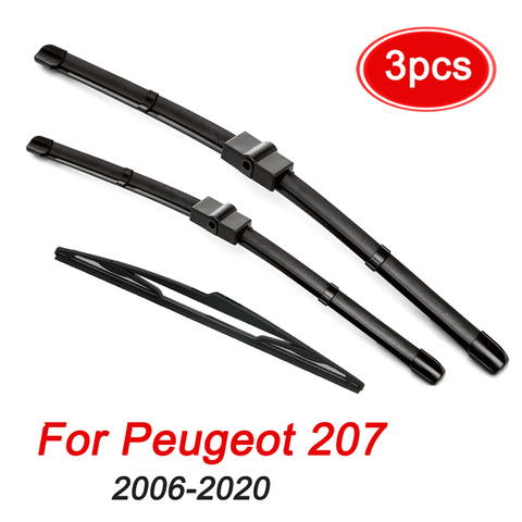 MIDOON Wiper Front Rear Wiper Blades Set For Peugeot 207 Hatchback 2006-> Windshield Windscreen Front Rear Window 26