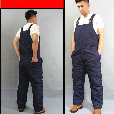 Winter Warm Thicken Working Tooling Overalls Male Work Wear uniforms Wear resistant Cold proof Jumpsuits For Worker Repairman ► Photo 1/6