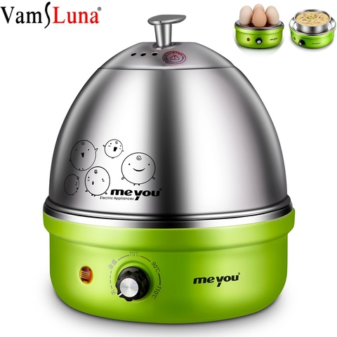 Full Stainless Steel Electric Egg Cooker With Auto Shut Off  Up To 7 Eggs, For Soft, Medium, Hard Boiled, Poached, Custard ► Photo 1/6