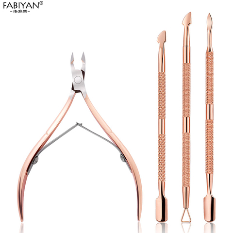 2/3Pcs/Set Stainless Steel Nail Art Cutter Scissor 2 Ways Cuticle Clipper Pusher Dead Skin Remover Kit Manicure Pedicure Tools ► Photo 1/6