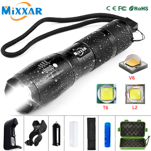 Q250 TL360 8000 LM T6/V6/L2 bike/bicycle light 18650 rechargeable bike flashlight/headlight cycling light front for bike/bicycle ► Photo 1/6