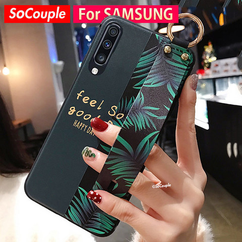 SoCouple Case For Samsung Galaxy A50 A51 A71 A70 30s 20 21s 10 S9 S8 S10 Note 10 S20 FE Ultra plus Wrist Strap Phone Holder Case ► Photo 1/6