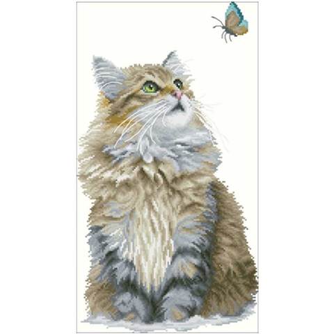 Cat and butterfly patterns Counted Cross Stitch 11CT 14CT 18CT DIY Chinese Cross Stitch Kits Embroidery Needlework Sets ► Photo 1/6