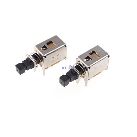 2 Pcs Power Switch Push button 2P2T DPDT Through Holes PCB Right Angle PS-22F02 PushButton Switch 3A Hight Current Self Lock ► Photo 1/5