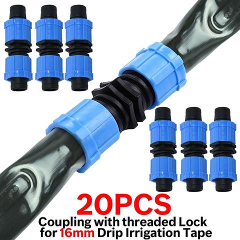 20PCS Greenhouse Drip Tape for Irrigation 16mm Hose Repair 5/8 inch Couplings 2 way Quick Connector Thread Lock Extension Joint ► Photo 1/6