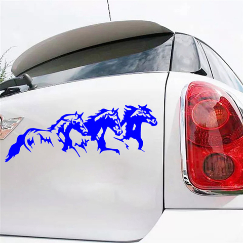 CS-1563# running horses reflective funny car sticker waterproof self-adhesive vinyl decal for auto car stickers styling ► Photo 1/6