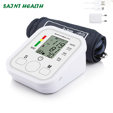 Saint Health Tonometer Portable Automatic Digital Arm Blood Pressure Monitor BP Sphygmomanometer Pressure Gauge Meter Tonometer ► Photo 1/6