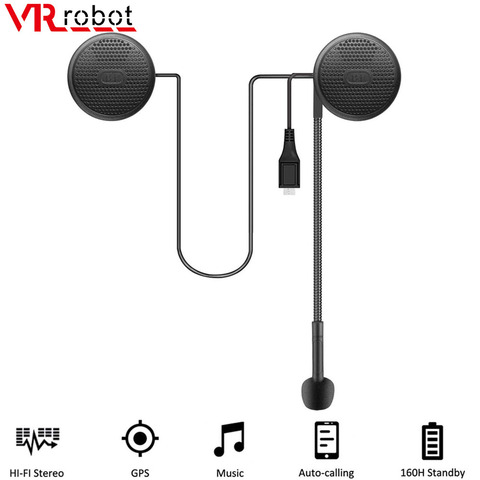 VR robot Ultra-thin Motorcycle Bluetooth Helmet Headset Wireless Handsfree Earphone Stereo Music Player Helmet Speaker ► Photo 1/6